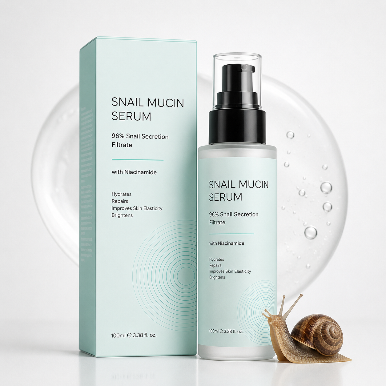 Sérum de Mucina de Caracol 96% con Niacinamida – Hidratación y Reparación Facial