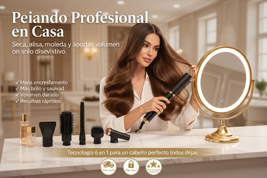 Imagen publicitaria premium cepillo secador 6 en 1